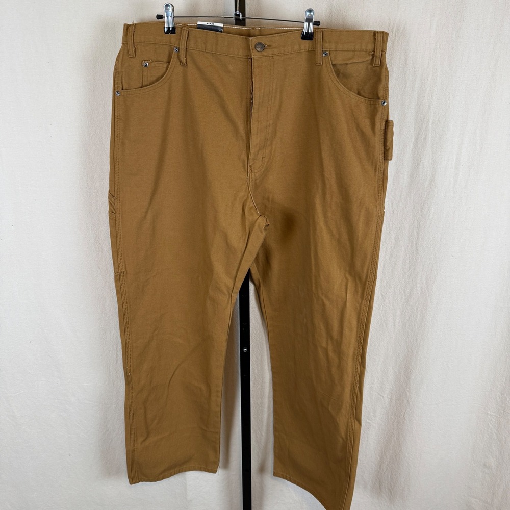 Dickies Mens Carpenter Jeans Relaxed Fit Straight Leg Brown Duck DU336RBD‎ 42x32